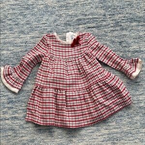 Mayoral Red and White Plaid Kids Dress